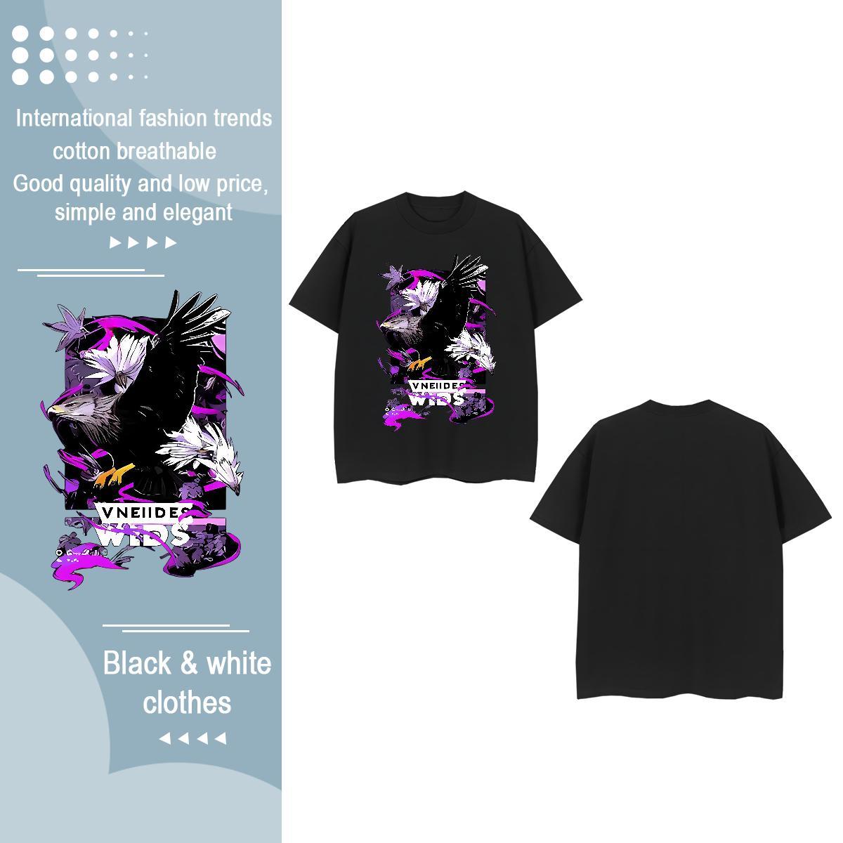 2024 Casual Womens T Shirts Breathable Short Sleeve 230g Cotton Couples T Shirts Custom Print Oversized eagle Sport Designer Polos