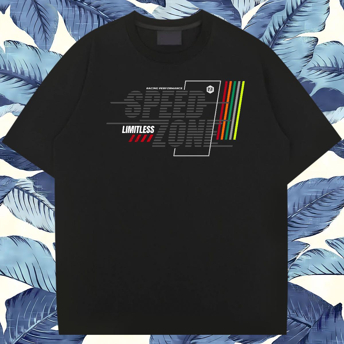 Casual New Street wear Hip Hop Men Tops Tees letter Breathable Crew Neck 230g Cotton Men T Shirts Loose White Plus Size Tshirts