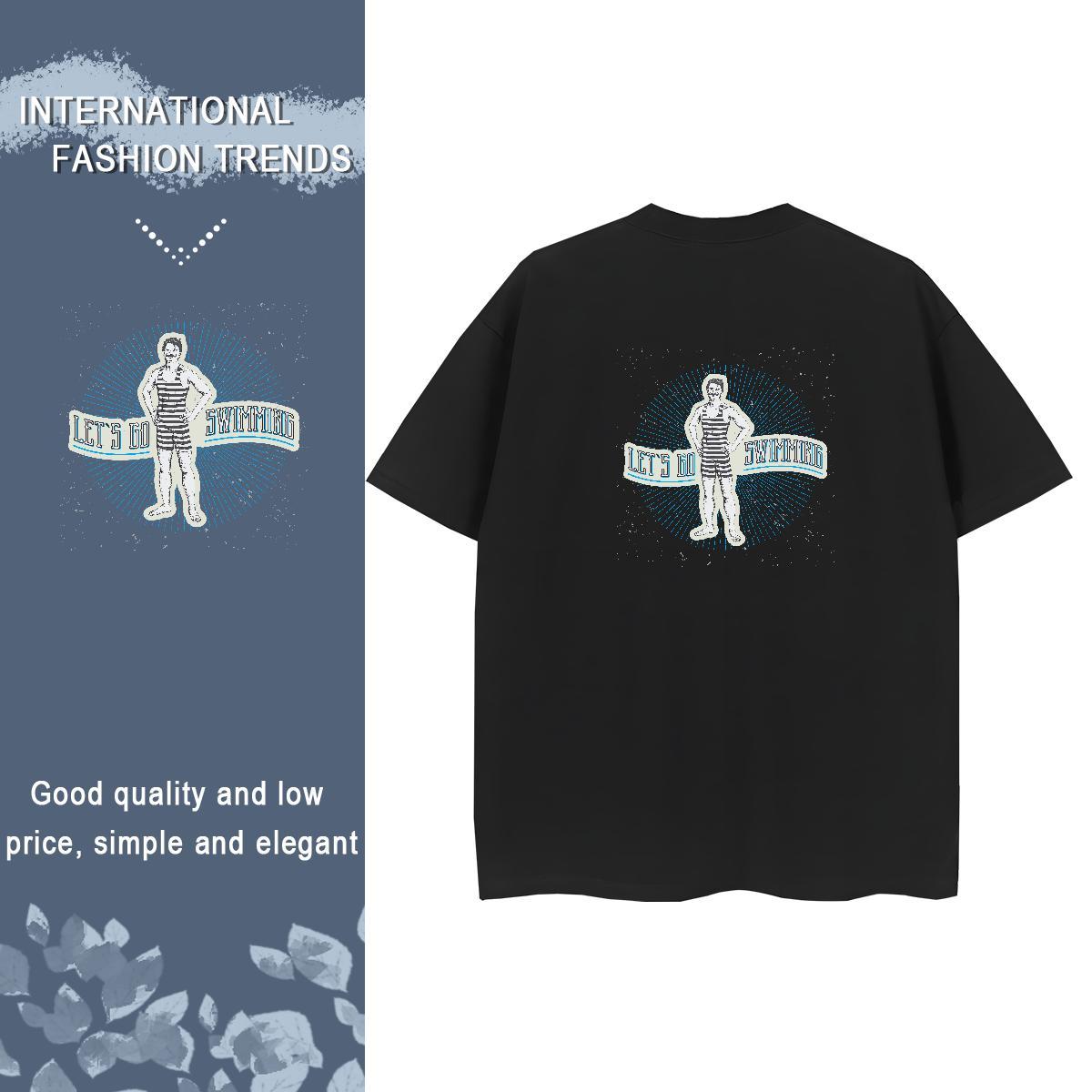 2024 Casual T Shirt For Woman 230g Pure Cotton Breathable Short Sleeve Hip Hop Street person Woman Tshirt Comfortable White Plus Size Clothes