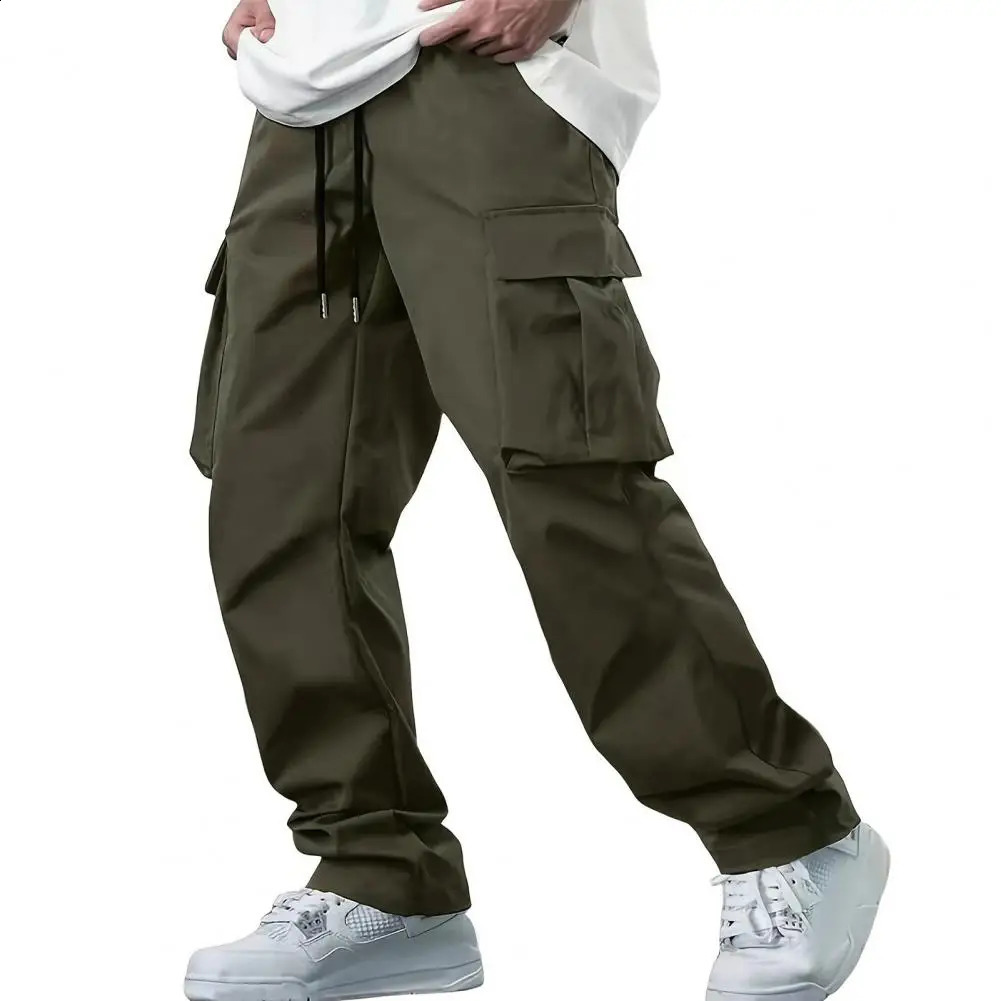 Mens Casual Sweatpants Sports Pants Jogging Pants Fashion Running Trousers Loose Long Cargo Pants Large Size 240822