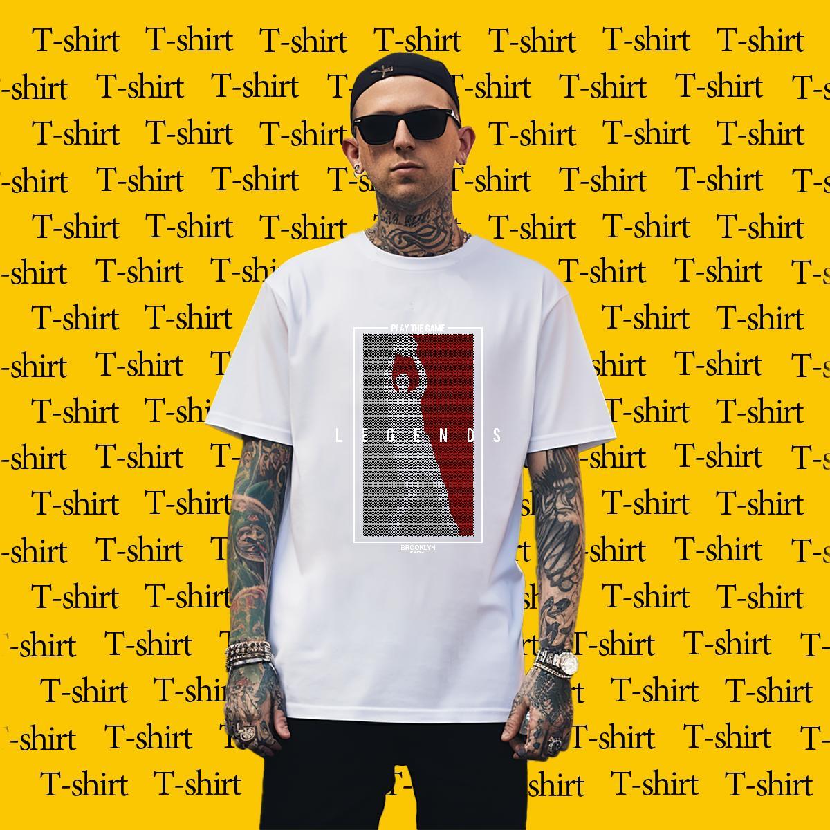 Comfortable Couples T Shirts Daily Wear 230g 100% Cotton DIY Printed Crew Neck basketball T Shirt For Man Custom Clothes