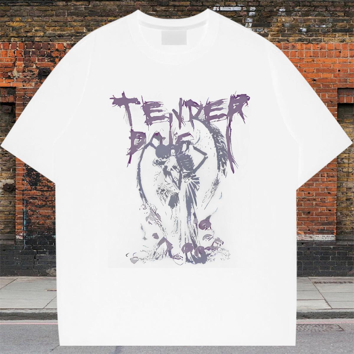 Designer Tshirt for Man Woman Anime Printing Street 230g 100% Cotton Customized O Neck Short Sleeves skull T-Shirts for Men Factory Direct Wear