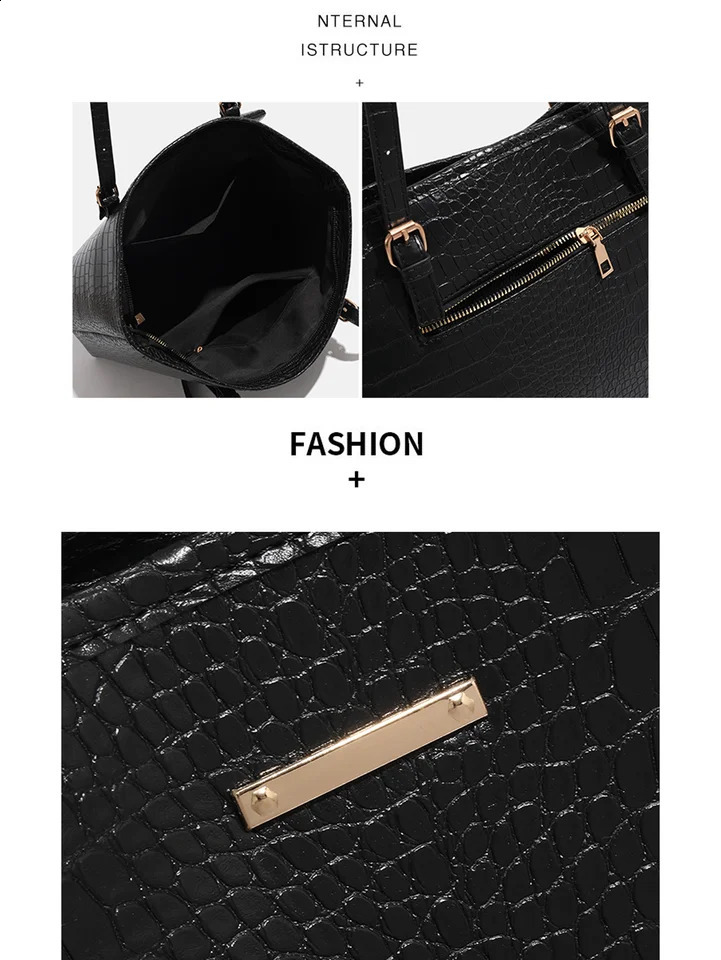 2024 Premium Handbag with Pattern Commuting Shoulder Bag Large Capacity Tote Fashion Womens 240821