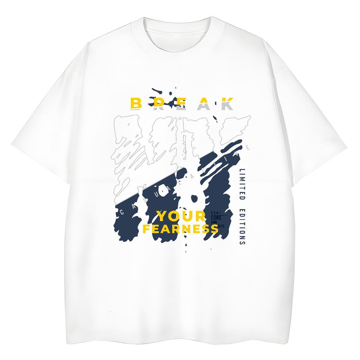 Nice Tshirt for Man Woman 230g 100% Cotton letter Spring Summer T shirt Breathable Short Sleeve Anime Oversized Tops Shirt
