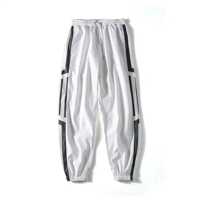 Trousers Man Hip Hop Cargo Pants for Men Summer White Harem Y2k Long with Korean Style Loose Techwear in Harajuku Fashion 240822