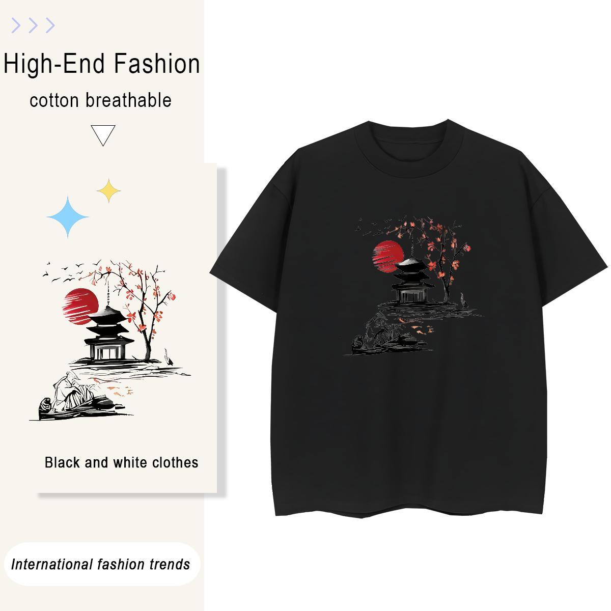 Soft Womens Tshirts 230g Pure Cotton icon Street Casual Women T Shirts O Neck Short Sleeves Graphic Wear