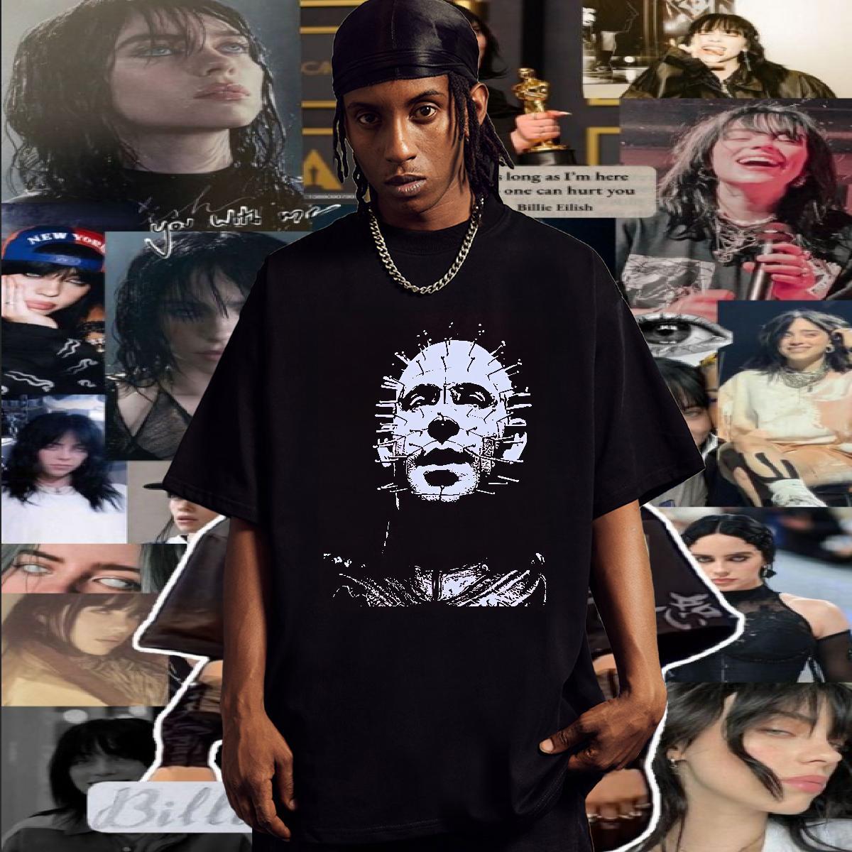 Fashion New Men Tees 100% Cotton 230g Street skull Pure Cotton Man T Shirts Unisex Black White Wear