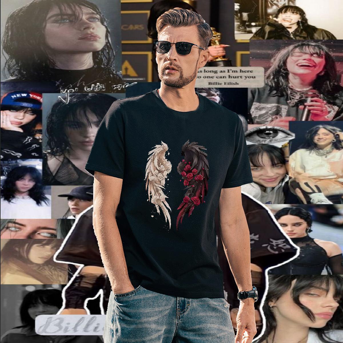 Fashion Casual Men Tops Tees 230g Pure Cotton Summer Casual wing O Neck Short Sleeves Mens T Shirts Designer Custom Cartoon Tops Shirt