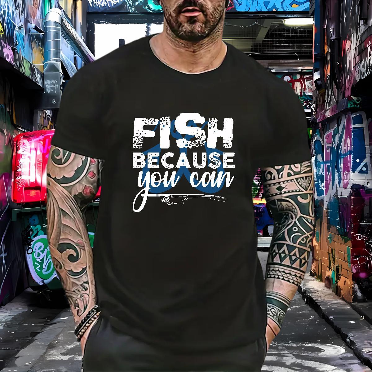 Unisex fish T shirt Hip Hop Men Clothes T-Shirt 230g Cotton 2024 Summer Breathable Crew Neck Custom Anime Wear