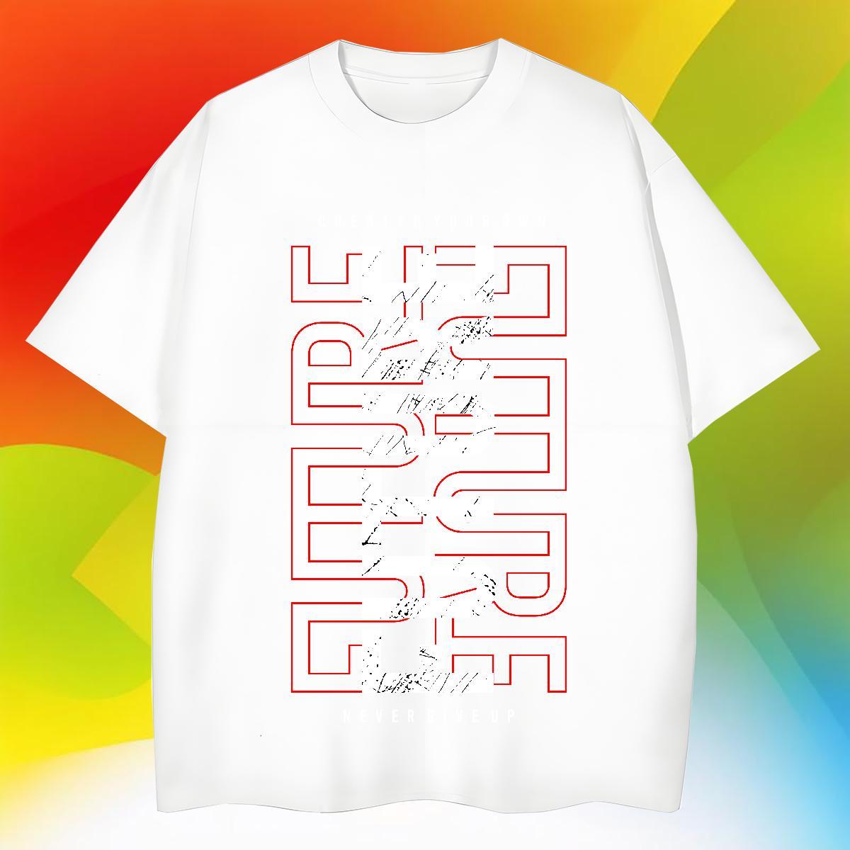Unisex Men Tees Street Wear 100% Cotton 230g DIY Anime Breathable Soft letter Men T Shirts Fashion Designer Tops Shirt