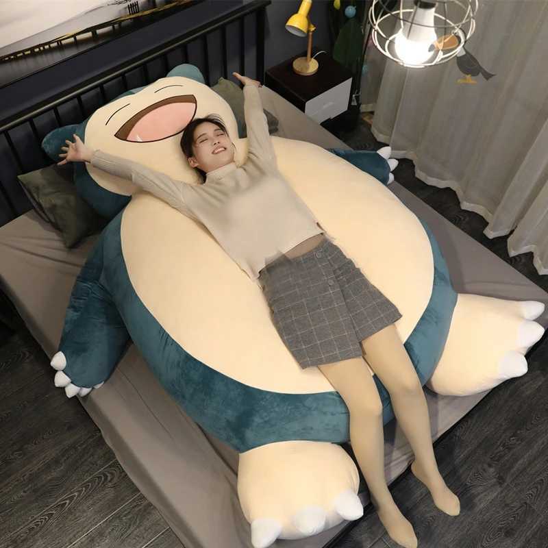200/150cm Giant Snola Plush Pocket Monsters Plush Toy Kawaii Soft Snola Leather Shell Plush Non Filled Pillow Childrens Gift W240821