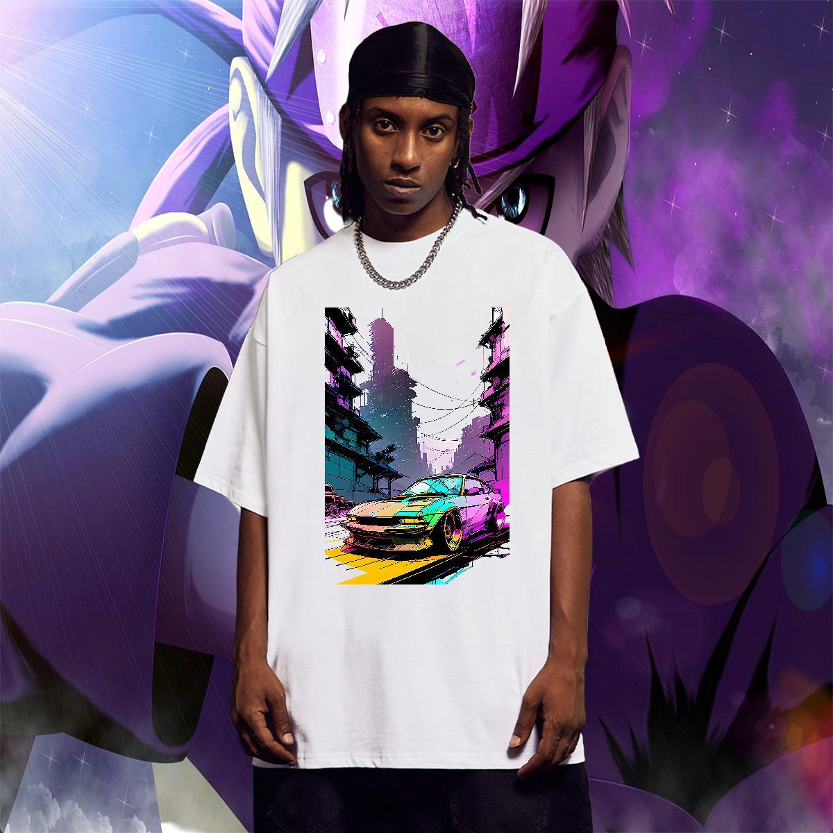 Brand Men Tees Daily Wear 100% Cotton 230g Graphic Crew Neck Breathable car T Shirts Men New Arrival Tops