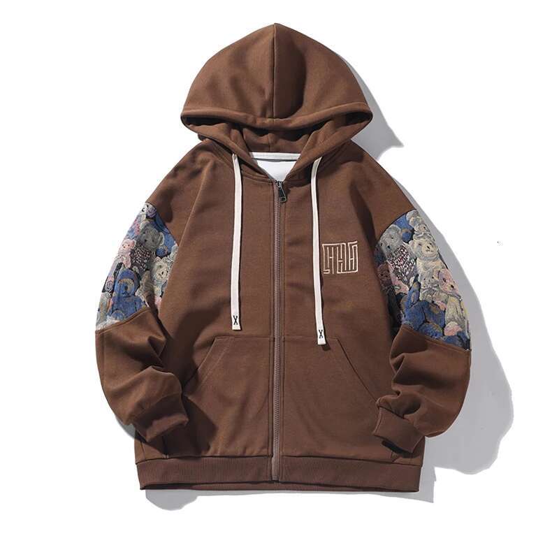 Spring Autumn New Men's Hoodies Embroidered Patterns Loose Fashion Korean Streetwear Hooded Coat Male Casual Hoodie M-5XL