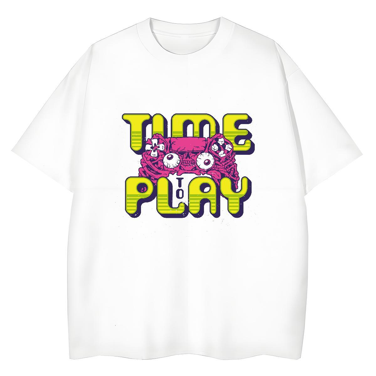 Stylist Woman T Shirts 230g 100% Cotton Breathable Short Sleeve Street skull Women Tees Brand DIY Printed Wear