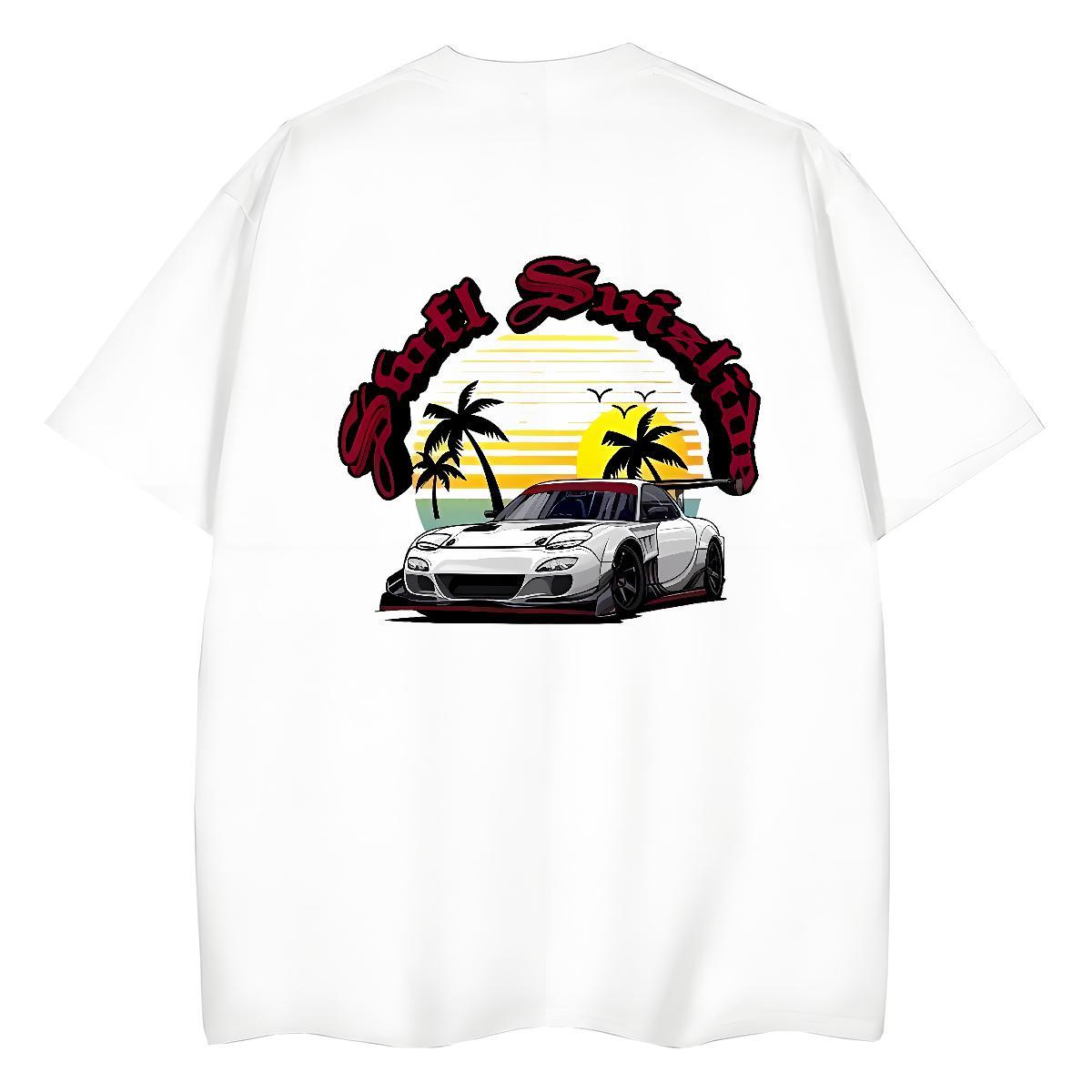 Casual New T-Shirts 230g Cotton Crew Neck Breathable Spring Summer beach Woman Tshirt Loose fit Custom Print Oversized Tees Shirts