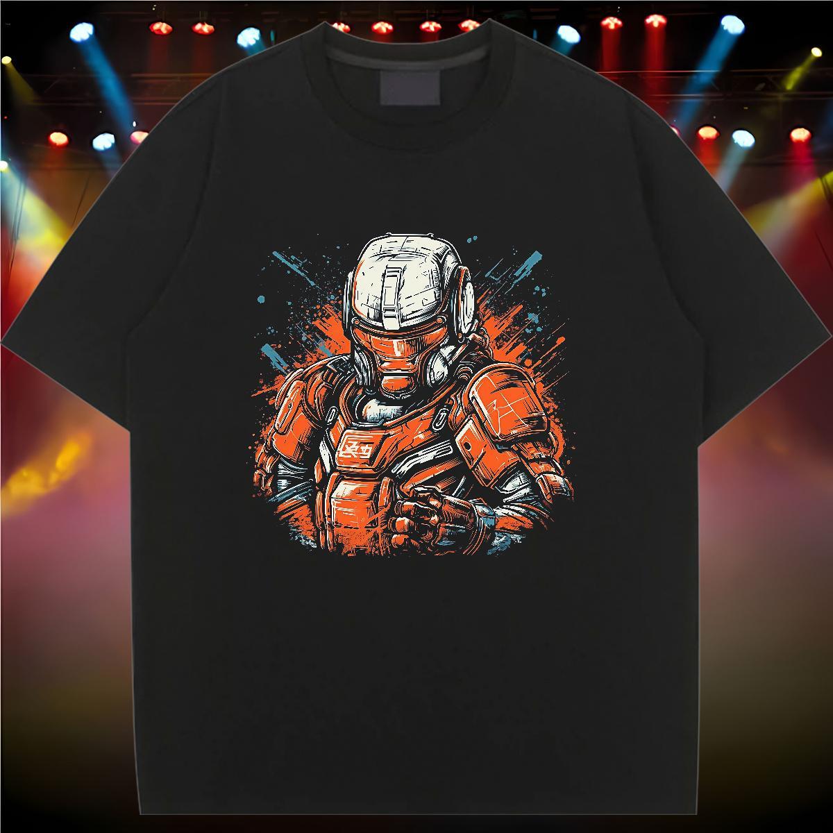 2024 Designer Women T Shirts Breathable Crew Neck 100% Cotton 230g Unisex Tshirts Cartoon Printing L-4XL ET Sports Street Wear Brand Tops Shirt