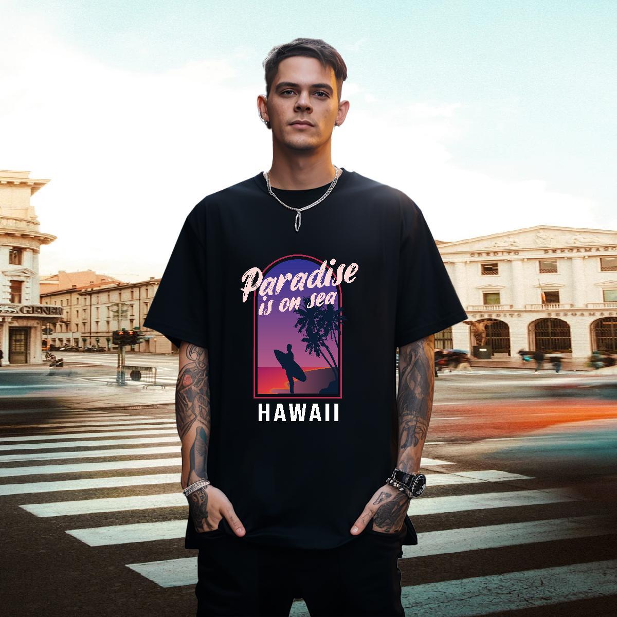 Cool Tshirt for Man Woman Sport 230g Cotton Oversized 4XL Breathable Crew Neck sea T Shirts Men 2024 Summer Tops Shirt
