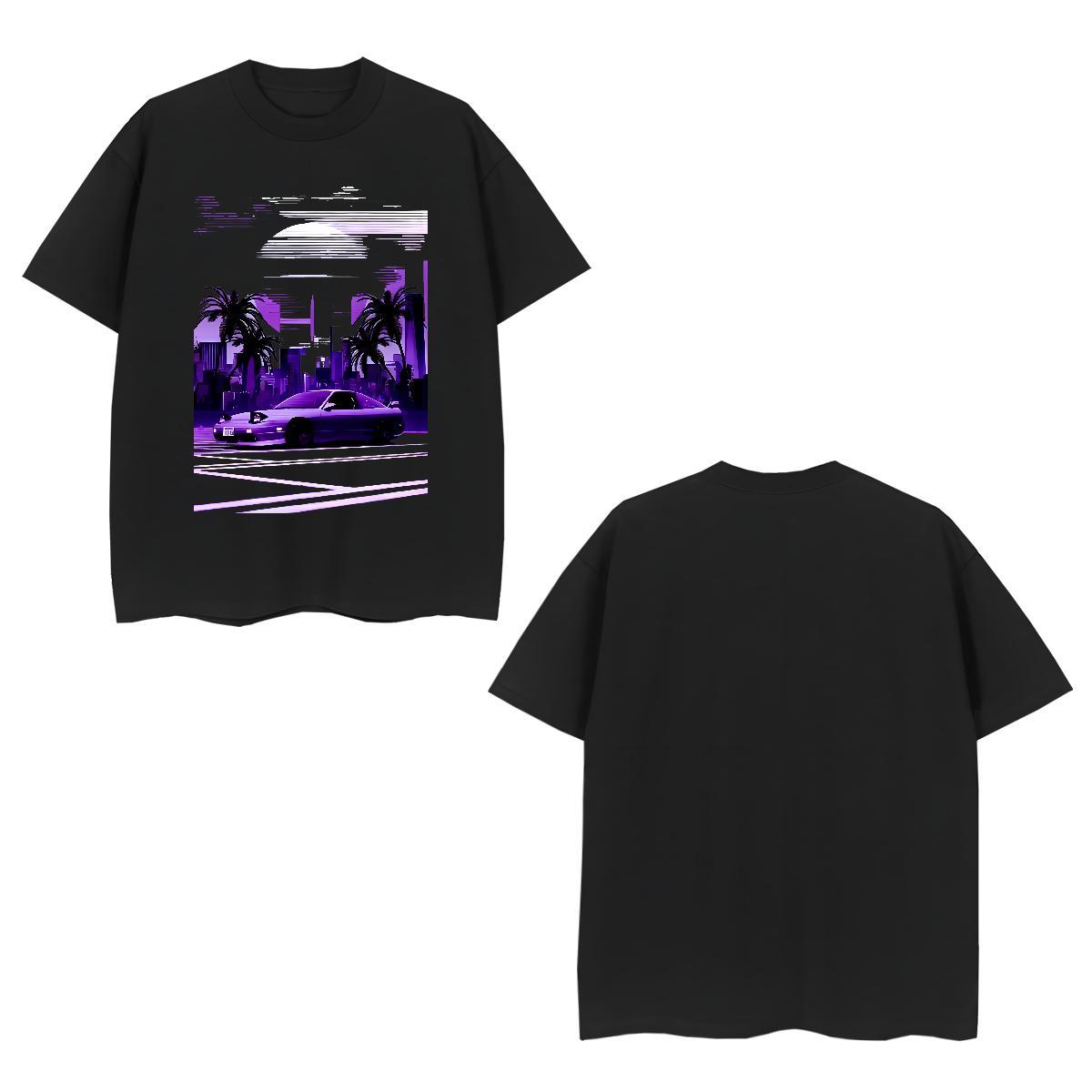 Free Shipping car T Shirts Men Spring Summer Men Tops Tees 230g Pure Cotton 2024 DIY Breathable Short Sleeve White Plus Size Wear