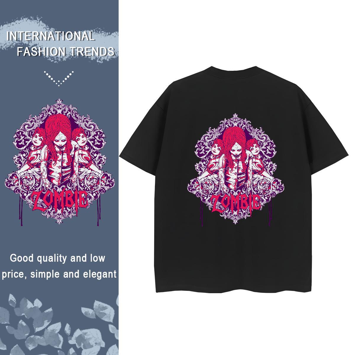 2024 Designer T shirt 230g Cotton Breathable Short Sleeve Daily Outfit skull Women Tshirts Free Shipping DIY Logo Wear