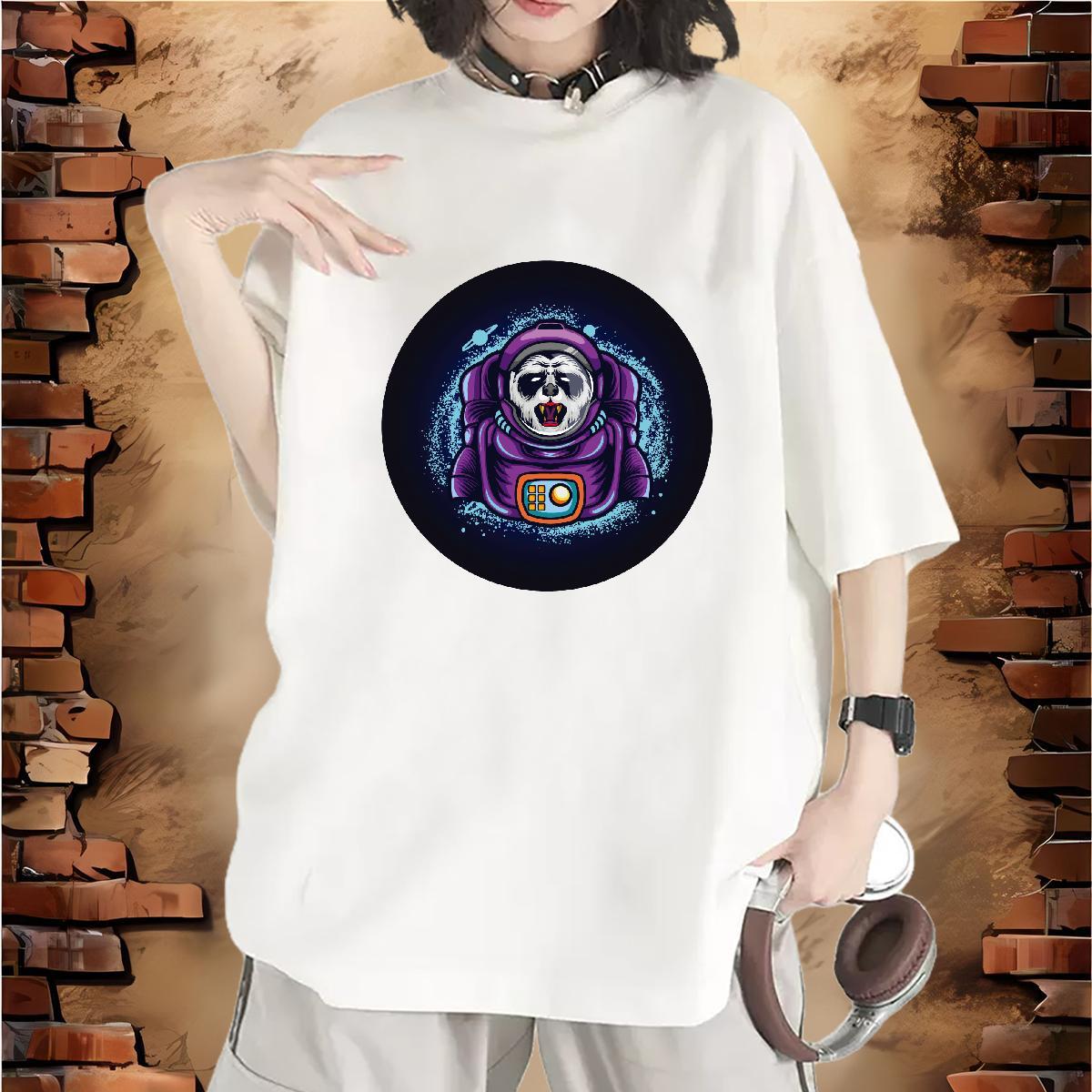 Unisex Couples T Shirts 230g Cotton animal Casual T Shirt For Woman Breathable Short Sleeve Custom Printed Clothes
