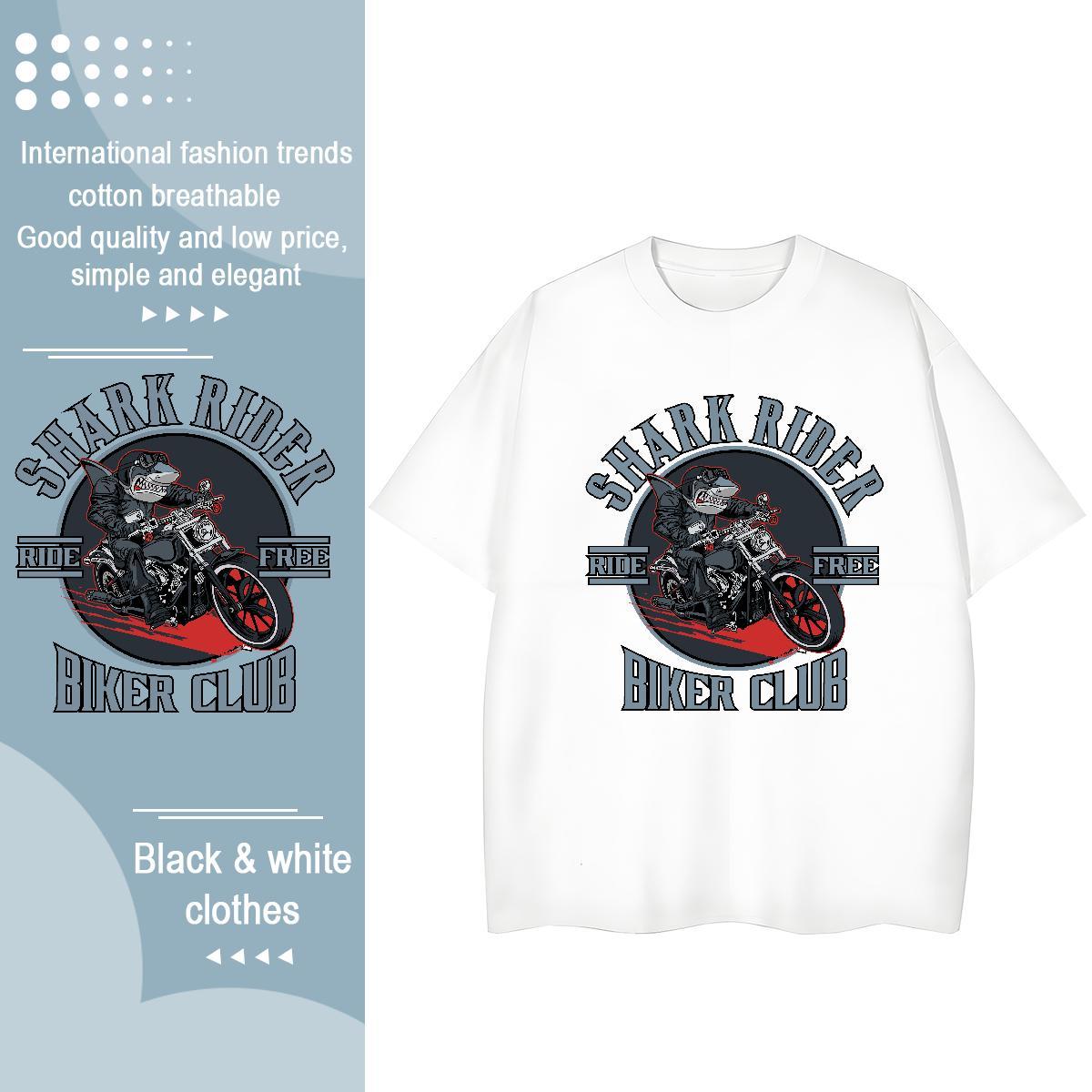 2024 DIY Woman T Shirts 100% Cotton 230g Short sleeve Soft Outdoor motorbike Tshirt for Man Woman Brand Customized Print Tshirts
