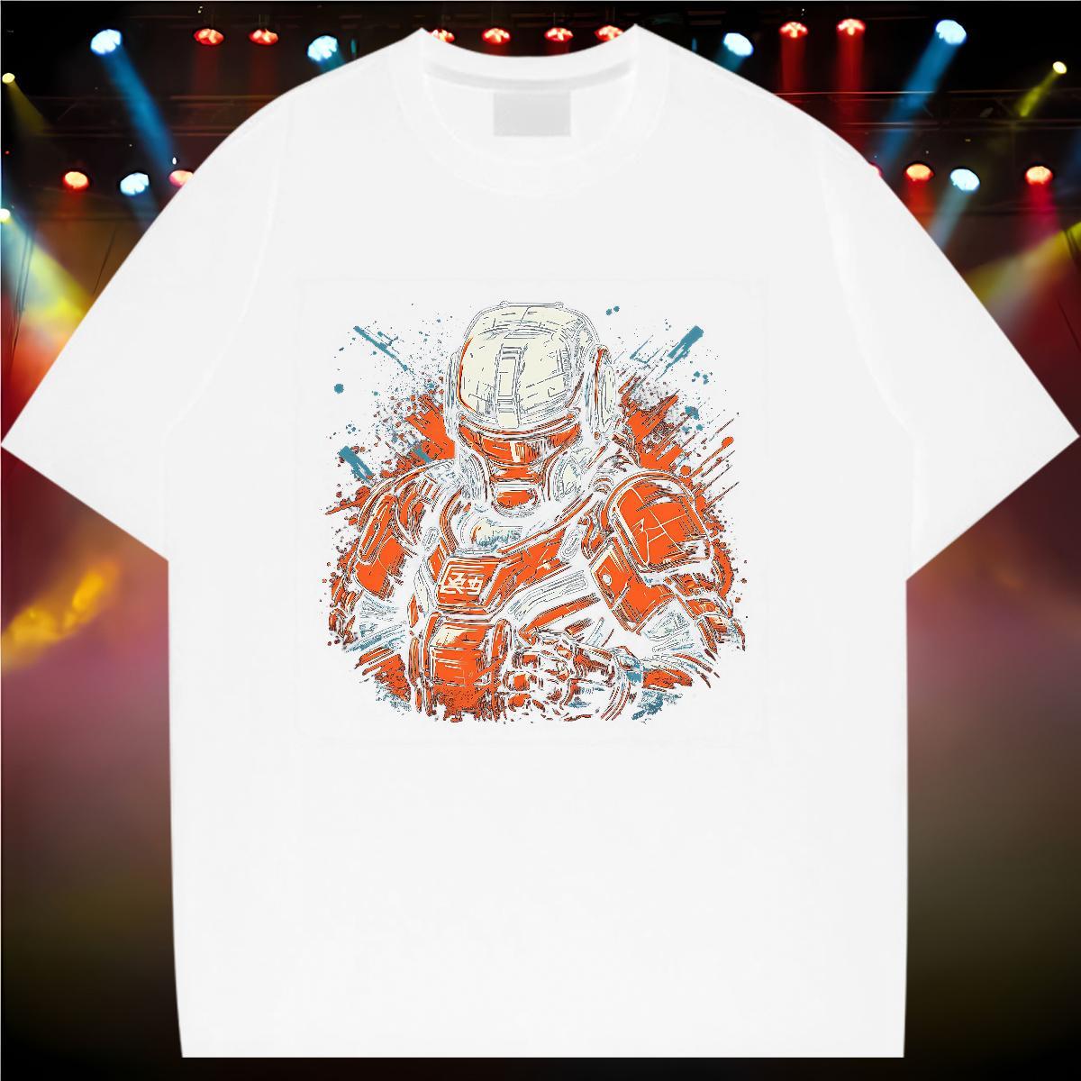 2024 Designer Women T Shirts Breathable Crew Neck 100% Cotton 230g Unisex Tshirts Cartoon Printing L-4XL ET Sports Street Wear Brand Tops Shirt
