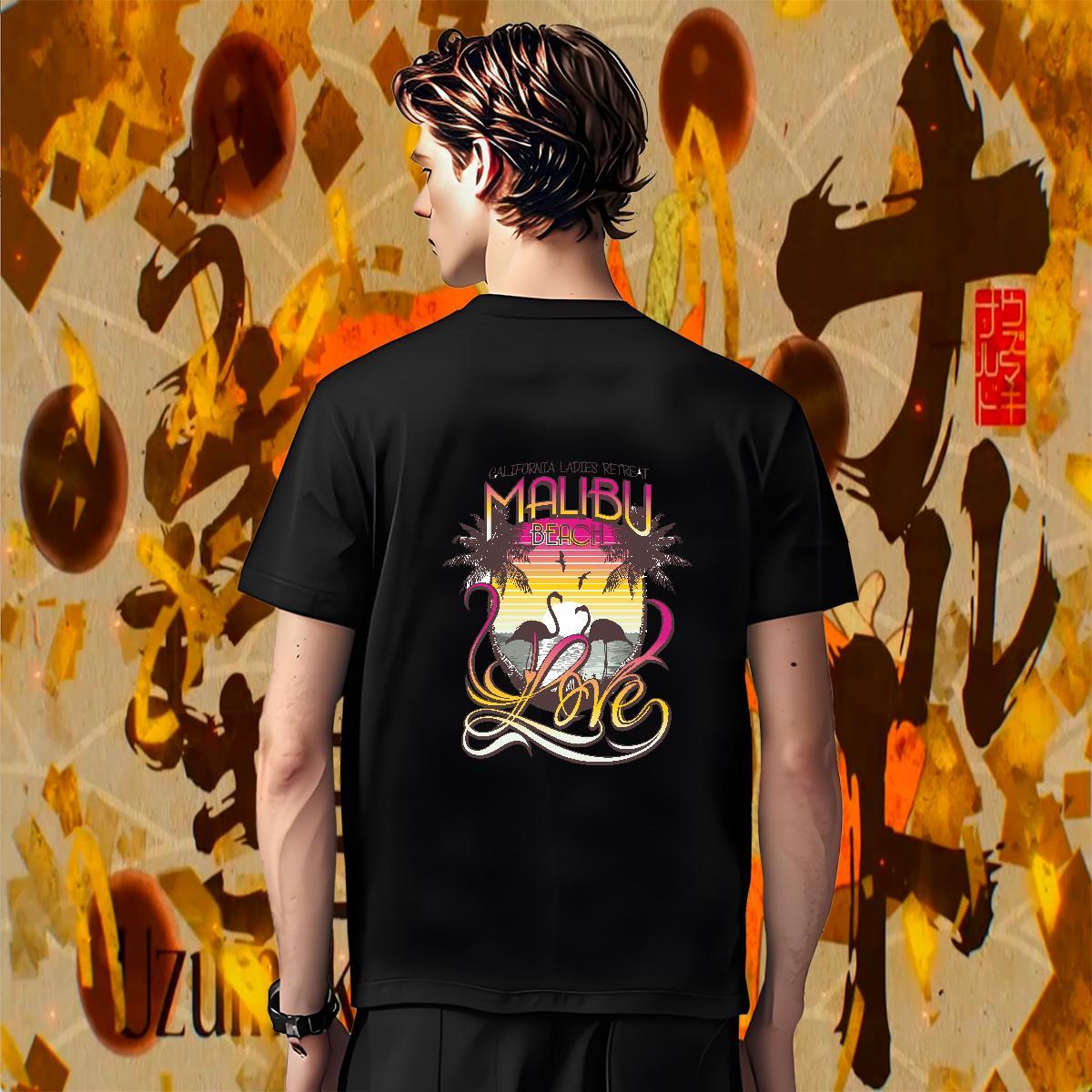 Comfortable Couples T Shirts Casual 230g Cotton Plus Size Cartoon Breathable Short Sleeve tree T Shirt For Man New Arrival Tops