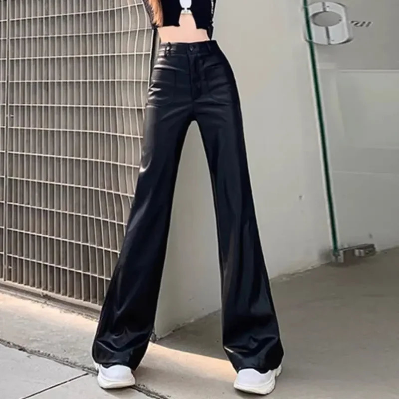 Spring Autumn High Waist Pants for Women Wide Leg Woman Trousers Y2k Streetwear Xxl Comfortable Stretch Casual One Size Slacks G 240821