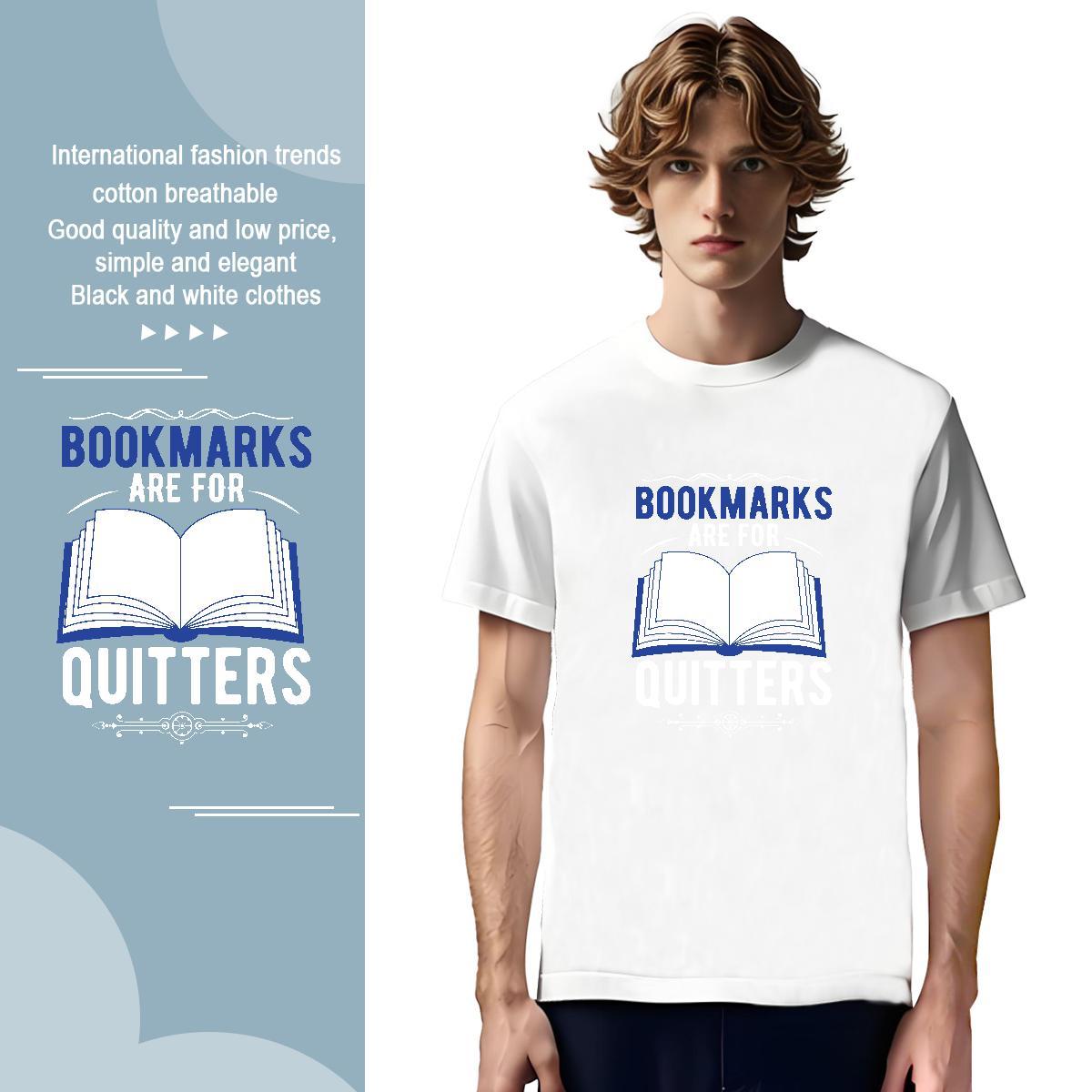 Cool book Mens T Shirts Summer Casual Men Tees 230g Pure Cotton Casual New Breathable Custom Print Oversized Tee Shirt