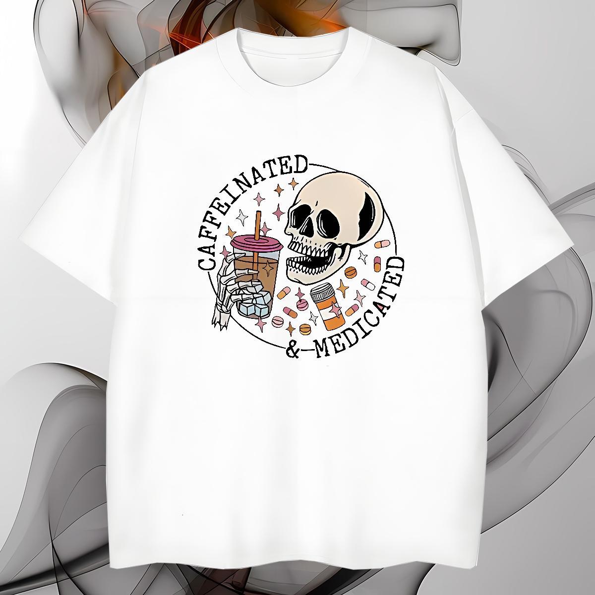 Comfortable T shirt 230g Cotton happy Hip Hop Street White Plus Size Breathable Short Sleeve Couples T Shirts 2024 DIY Tops Shirt