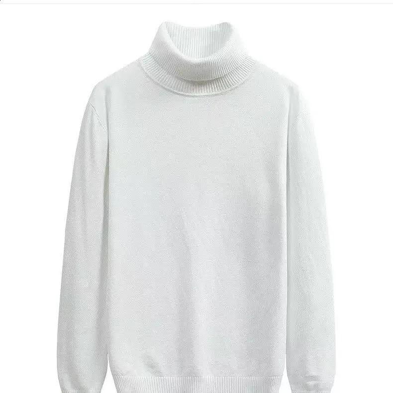 Mens Sweater Turtleneck Knit Sweaters Casual Pullover Sweater for Men Long Sleeve Basic Sweater Men Autumn Warm Streetwear 240821