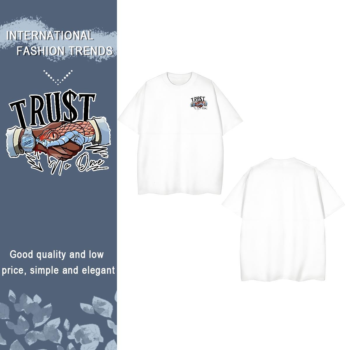 Wholesale friendship T-Shirts for Men Daily Outfit Men Tops Tees 230g Pure Cotton 2024 DIY Breathable Crew Neck Custom Print Oversized Tee Shirt
