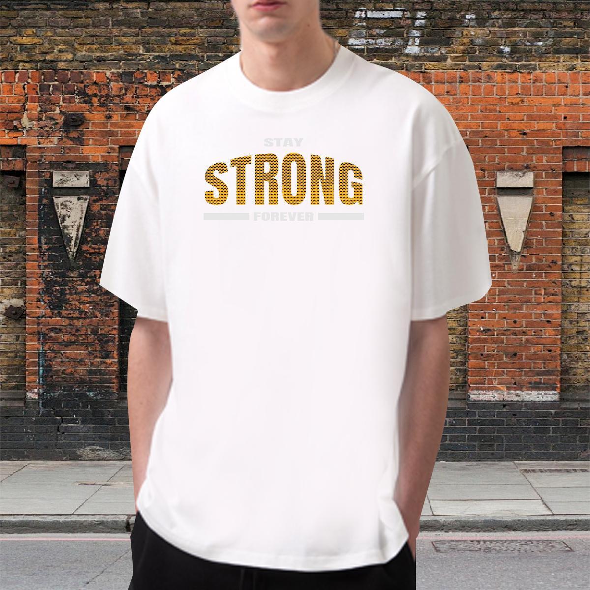 Comfortable Men Tees Street Wear 230g 100% Cotton Graphic Pure Cotton letter T Shirts Men Fashion Design Tshirts