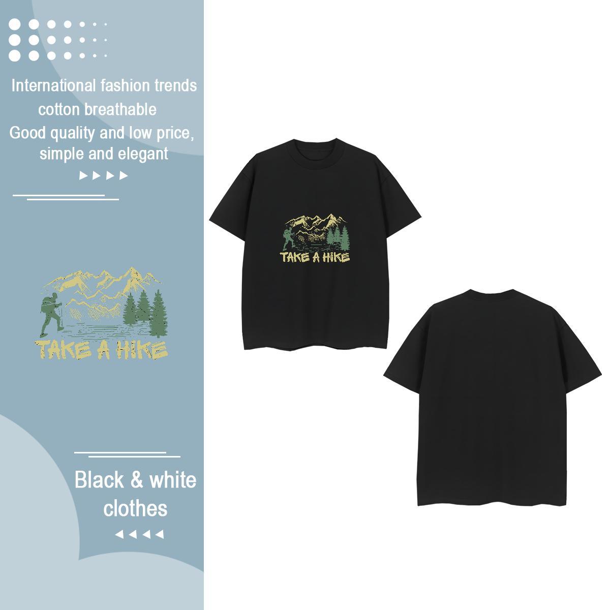 New Women T Shirts O Neck Short Sleeves 230g 100% Cotton Woman Tshirt Cartoon Floral Printing tree Sports Casual Popular Wear