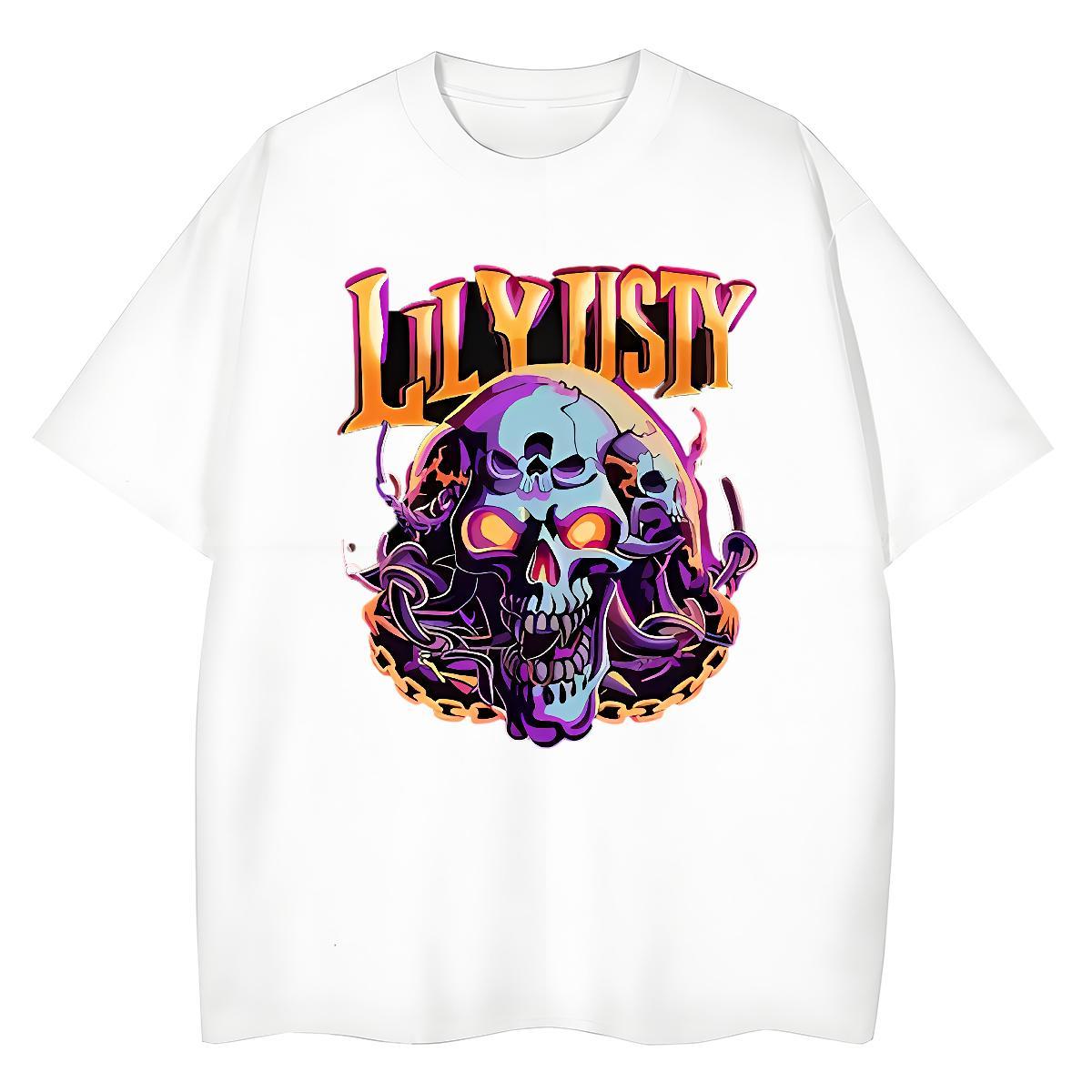 2024 T-Shirts 230g Cotton O Neck Short Sleeves Daily Outfit skull Unisex Tshirts Designer Custom Printing Top Shirts