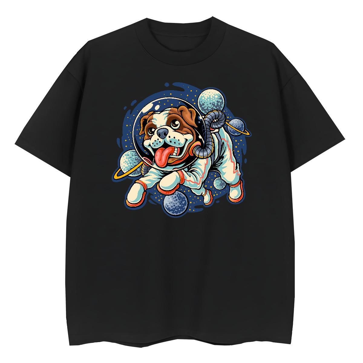 Unisex Woman Tshirt 230g 100% Cotton cosmonaut Casual Daily Wear T-Shirts Breathable Crew Neck Cartoon Anime Top Shirts
