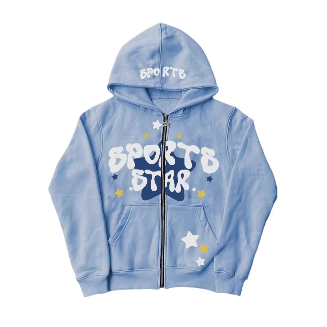 Men's Hoodies & Sweatshirts Hooded Zipper Printed Hoodie Personalized Street Loose and Versatile Y2K Top