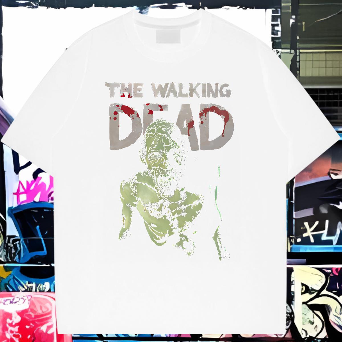 2024 DIY Anime Printing Street Couples T Shirts skull Breathable 100% Cotton 230g T Shirt For Man Unisex Oversized 4XL Tees Shirts