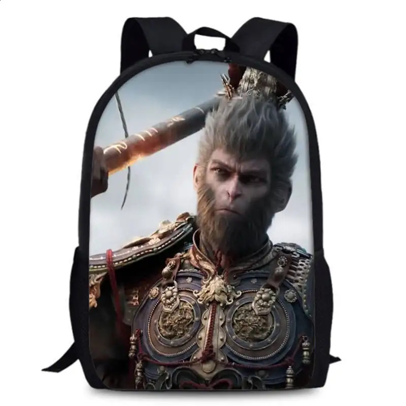 Black Myth Wukong Backpack Sun School Bag Bookbag Birthday Christmas Gift 240822