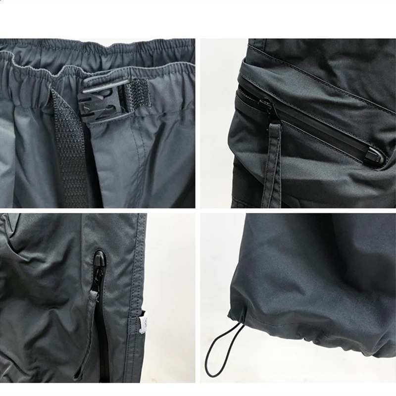 Korean street loose mens cargo pants Harajuku multi pocket casual straight leg hiphop luggage clothing 240821