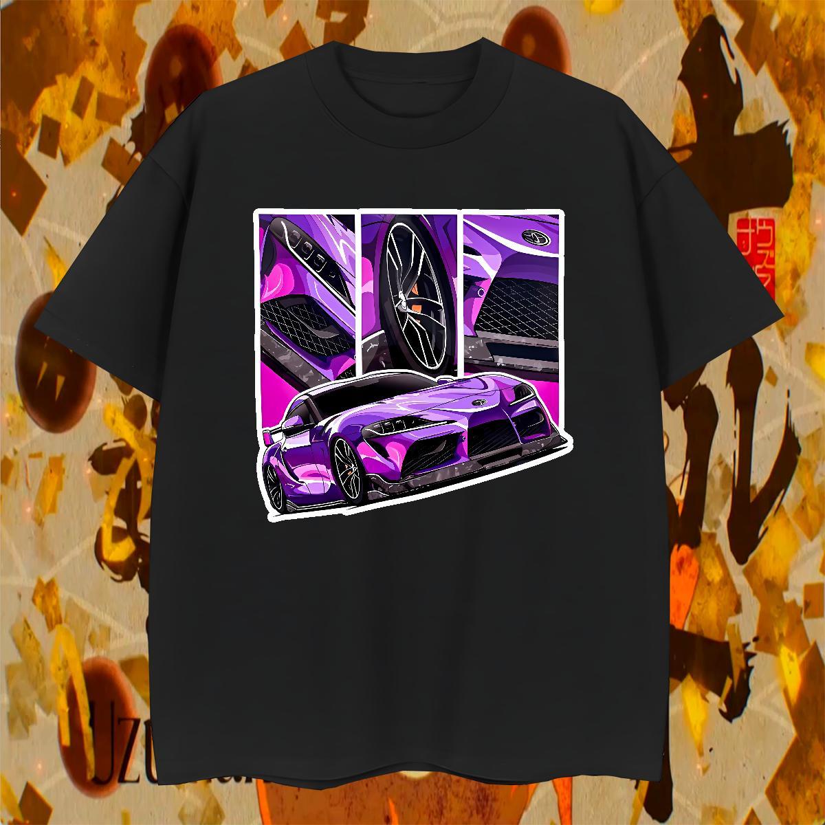 Loose Men Tees Sports Casual 230g 100% Cotton White Plus Size Breathable Soft car T-Shirts Custom Tops