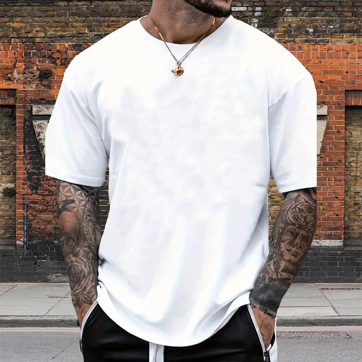 Classic Mens Tshirts Home Outdoor 230g Cotton White Plus Size Breathable skull Mens T Shirts New Tops Shirt