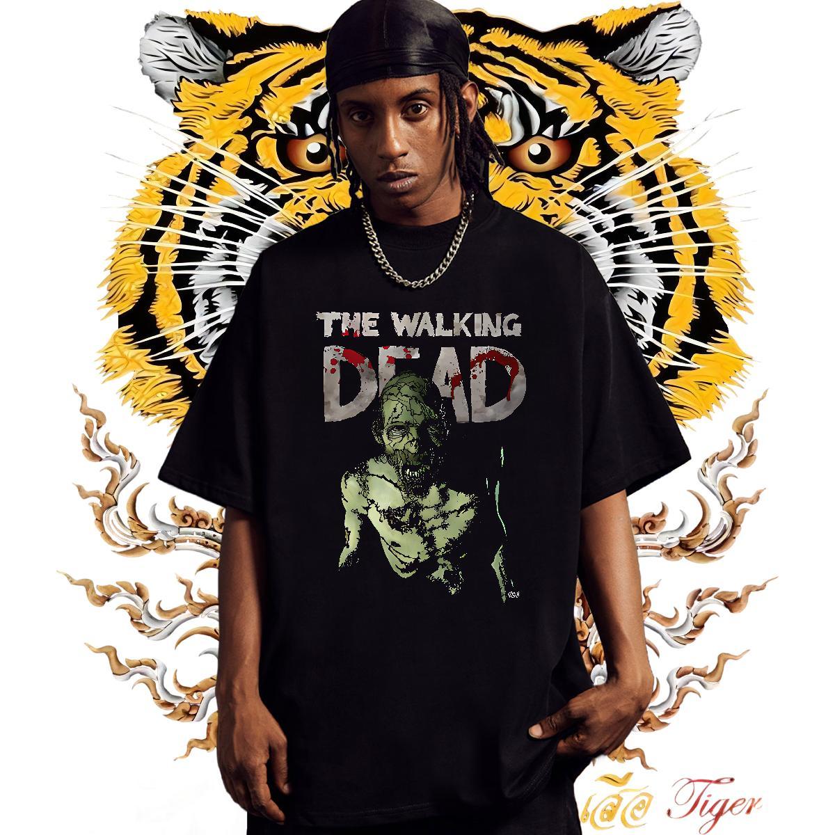 New Men Tops Tees 100% Cotton 230g Street Casual dead Breathable T Shirts Men Brand Custom Big Size Tees Shirts