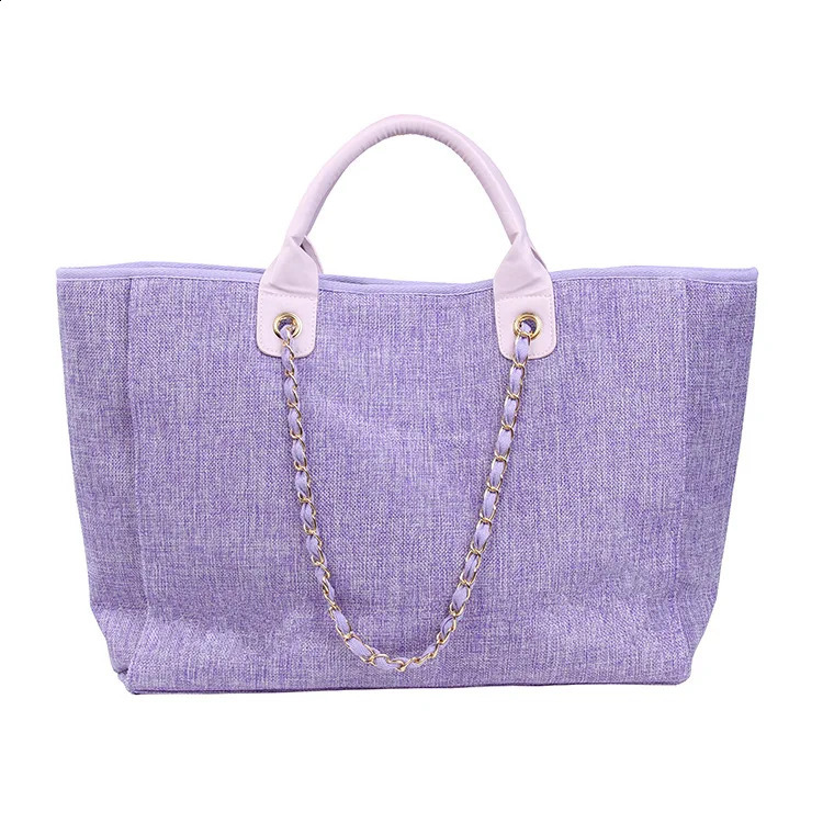 Fashion Candy Color Large Tote Bag Women Shoulder Bags Canvas Handbags Casual Simple Summer Beach Big Shopper Purse 240821