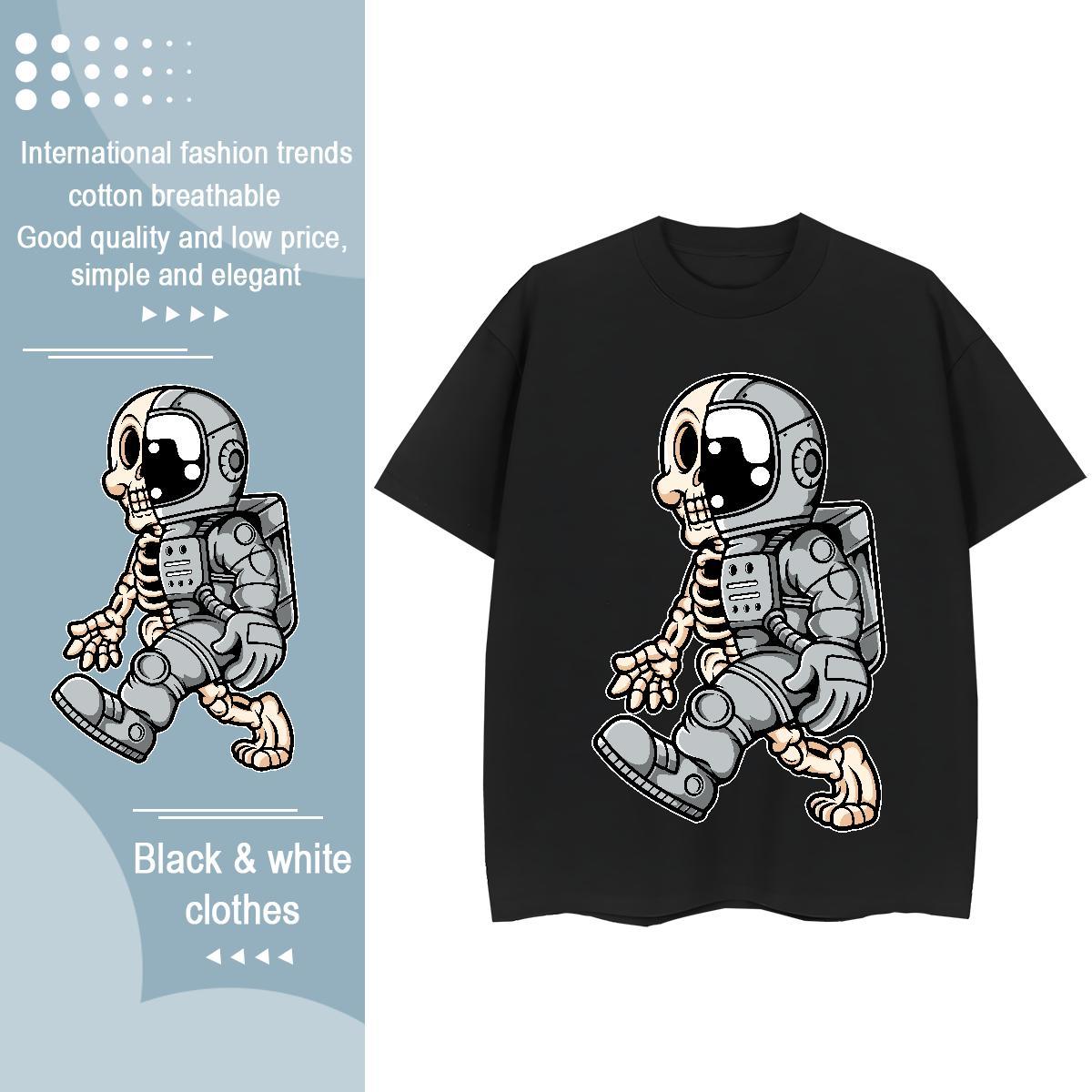 Soft Women Tshirts 230g Pure Cotton universe Spring Summer T-Shirts for Women Breathable DIY Anime Tees Shirts