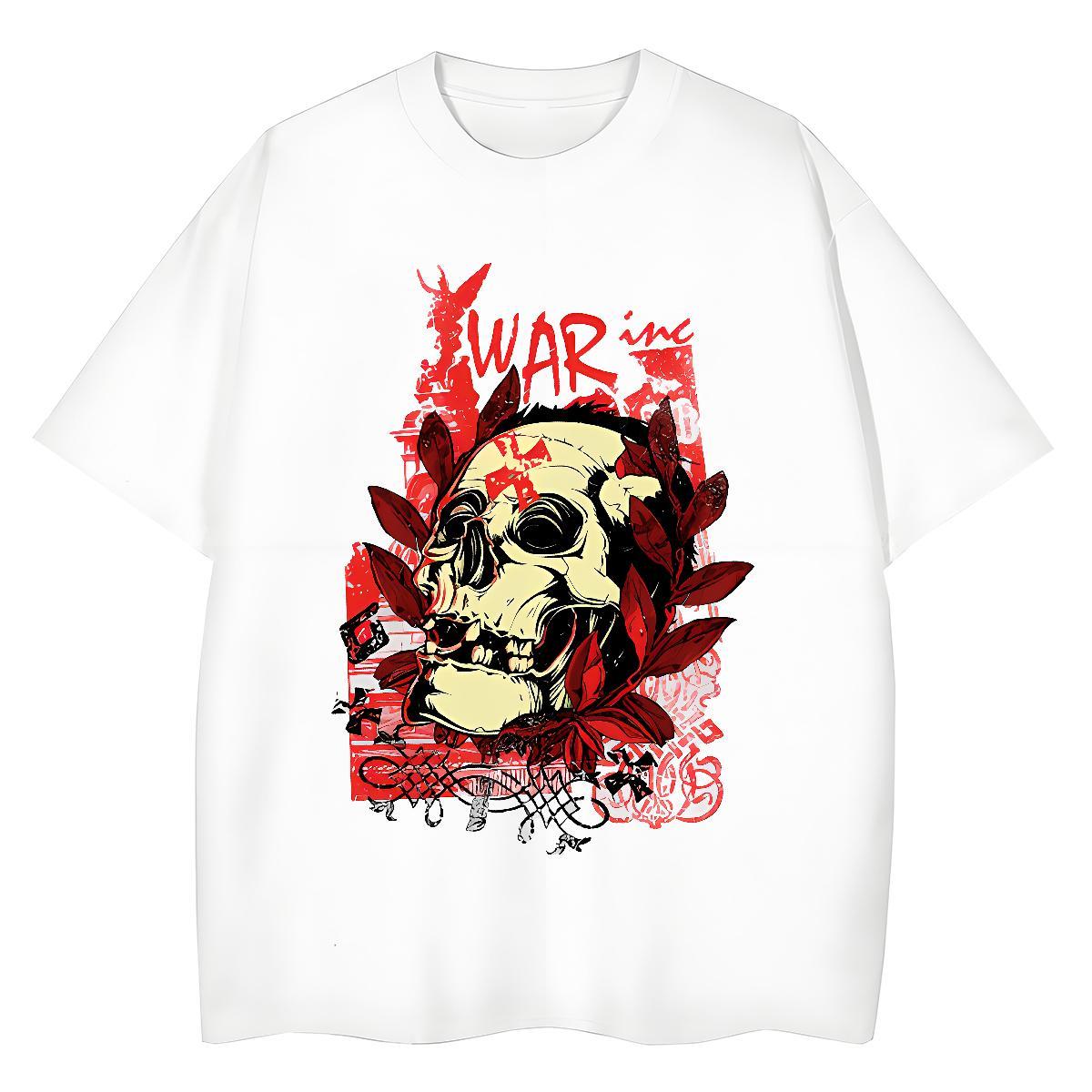 Fashion Designer Tshirts 230g Cotton Street skull Round Neck Short Sleeve T shirt Classic Customized Tops