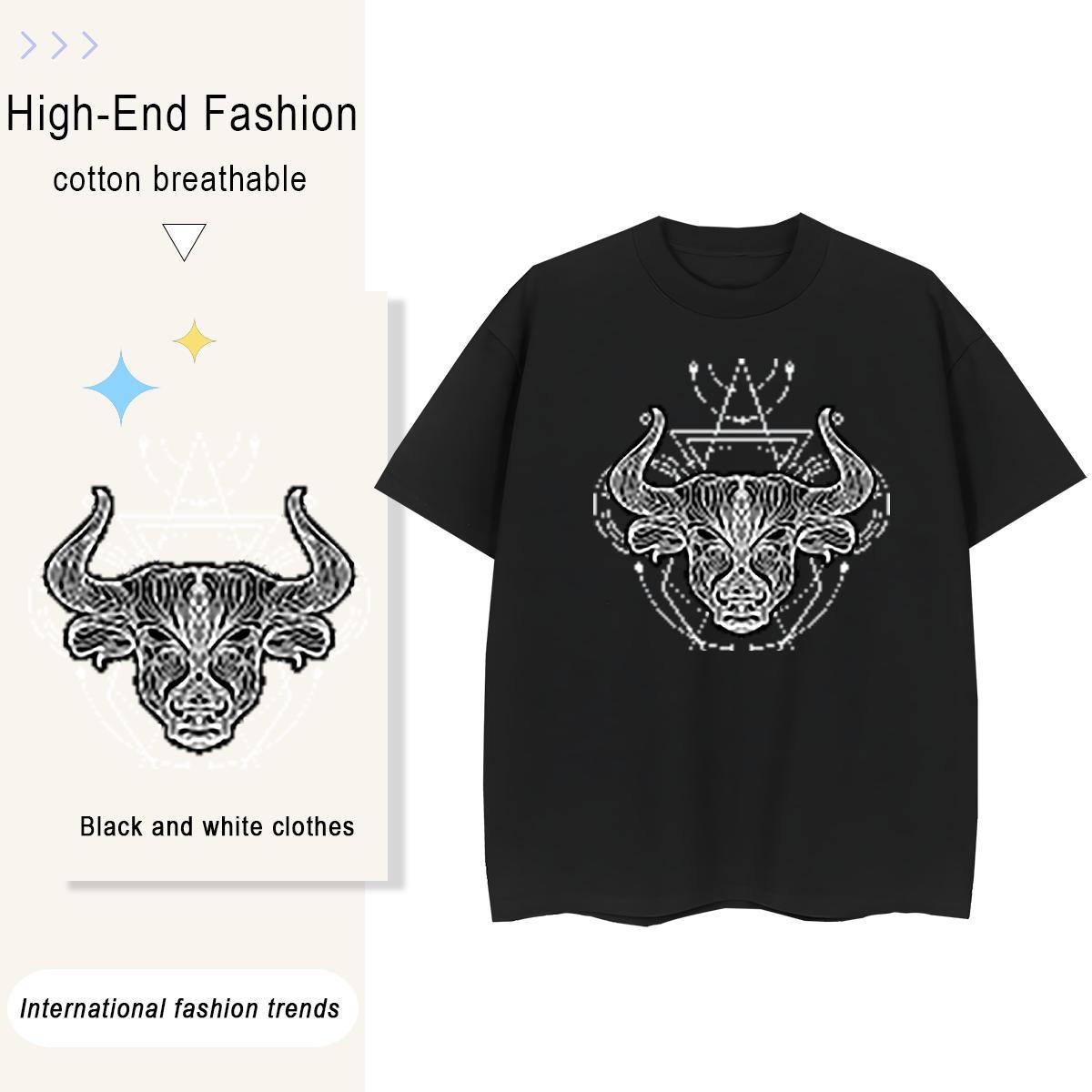 Comfortable Tshirt for Man Woman 100% Cotton 230g creature Street T-Shirts Breathable Short Sleeve Custom Printing Tee Shirt