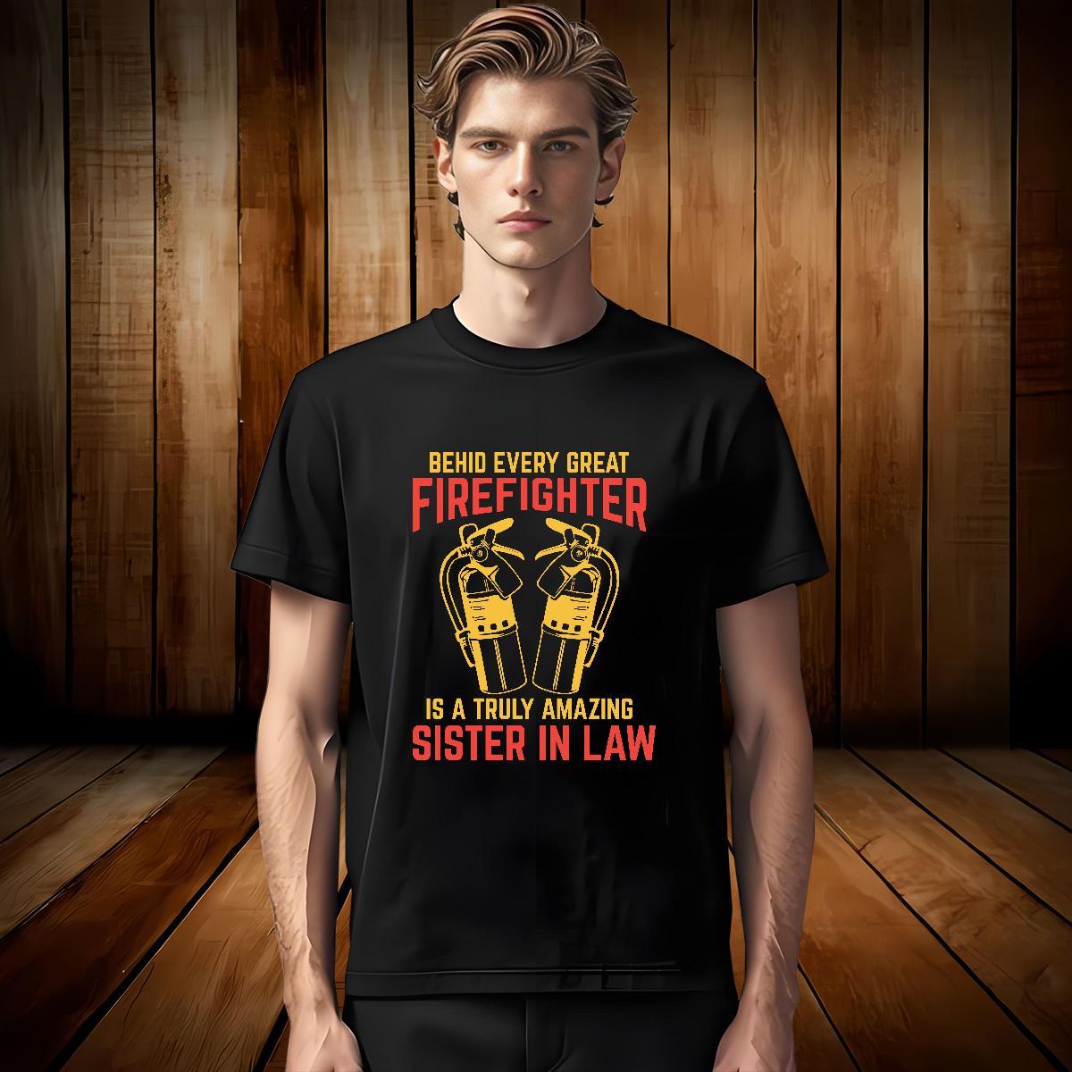Wholesale firefighter T Shirt For Man Daily Outfit Men Clothes T-Shirt 230g 100% Cotton Fashion O Neck Short Sleeves Customized Tee Shirt