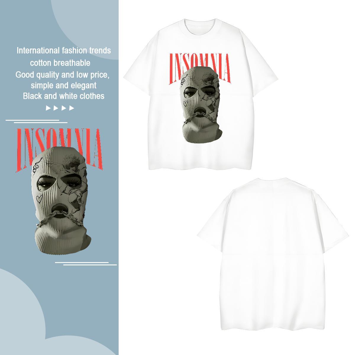 Comfortable Masked man Mens T Shirts Anime Printing Street Men Tees 230g Pure Cotton Casual New Breathable Short Sleeve Customized Tops Shirt