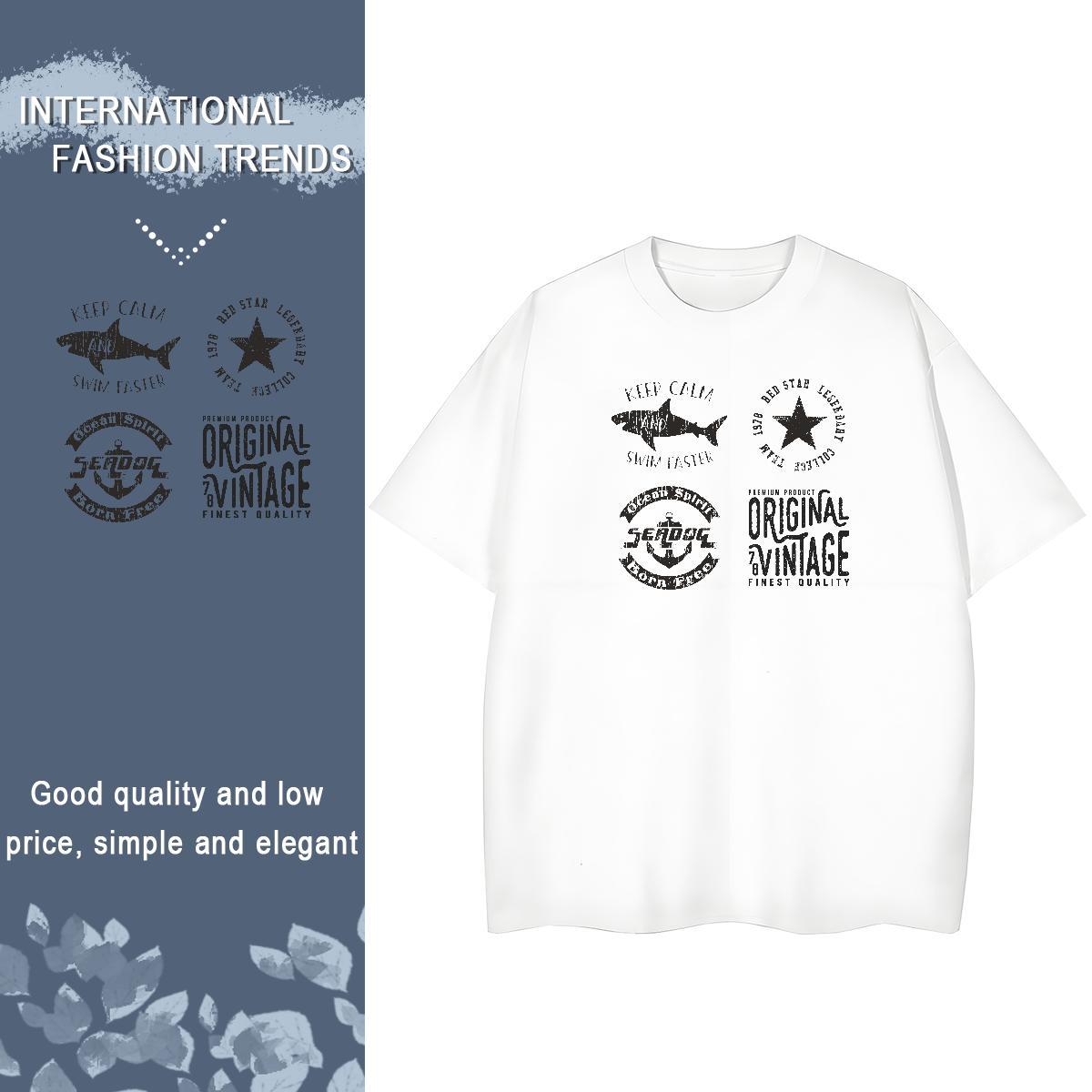 Designer Women Tees 230g Cotton letter High Street Hip Hop Womens T Shirts Short Sleeve O-Neck DIY Anime Printed Polos